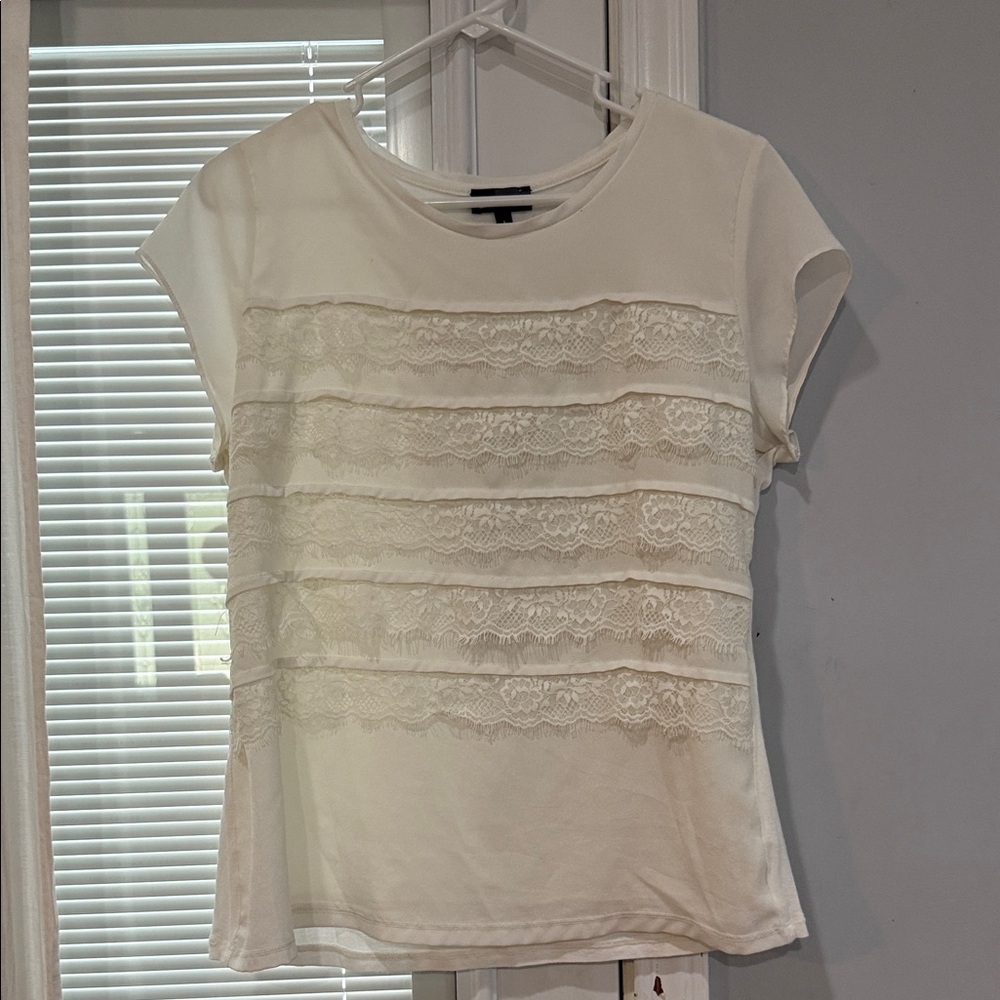 The Limited Cream Lace Blouse